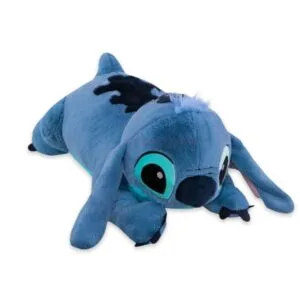 Peluche Stitch 80cm officielle Disney Store, couchée de profil