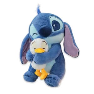 Peluche Stitch 45cm officielle Disney serrant un canard (référence Vilain Petit Canard)