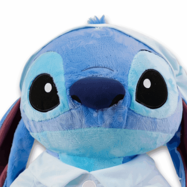 Peluche Stitch en pyjama zoom sur visage