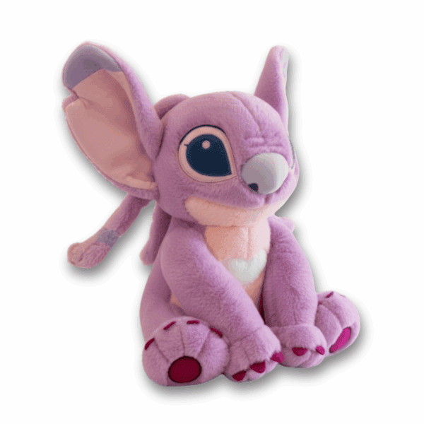 Vue de 3 /4 grosse peluche angel xxl 60cm