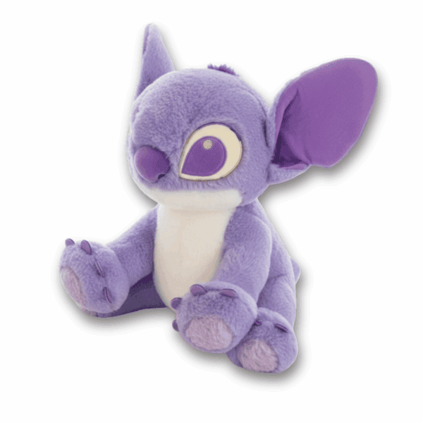 vue 3/4 Peluche Stitch officielle Disney violet