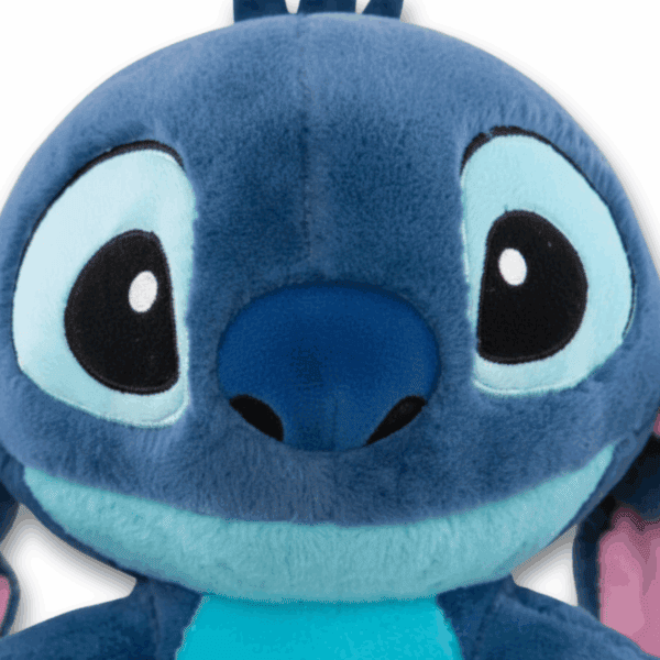 Grosse peluche Stitch Bleu zoom sur visage