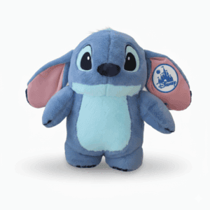 peluche stitch couverture avec badge disney officiel