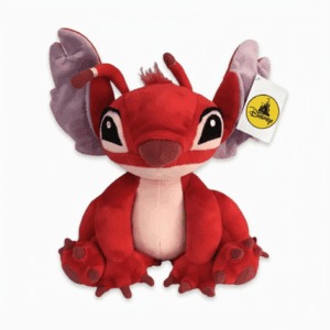 peluche stitch rouge badge Disney Officiel