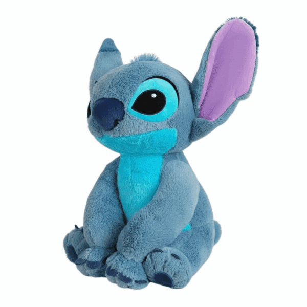 vue de 3/4 peluche stitch 55cm