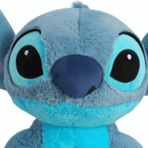 zoom sur visage peluche stitch 55cm