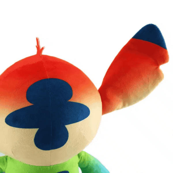 vue de dos Peluche Stitch Pride
